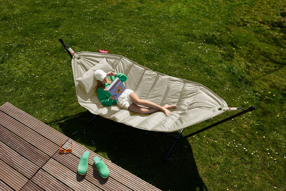 Fatboy Headdemock Deluxe Hamac Outdoor avec structure, têtière et housse de protection