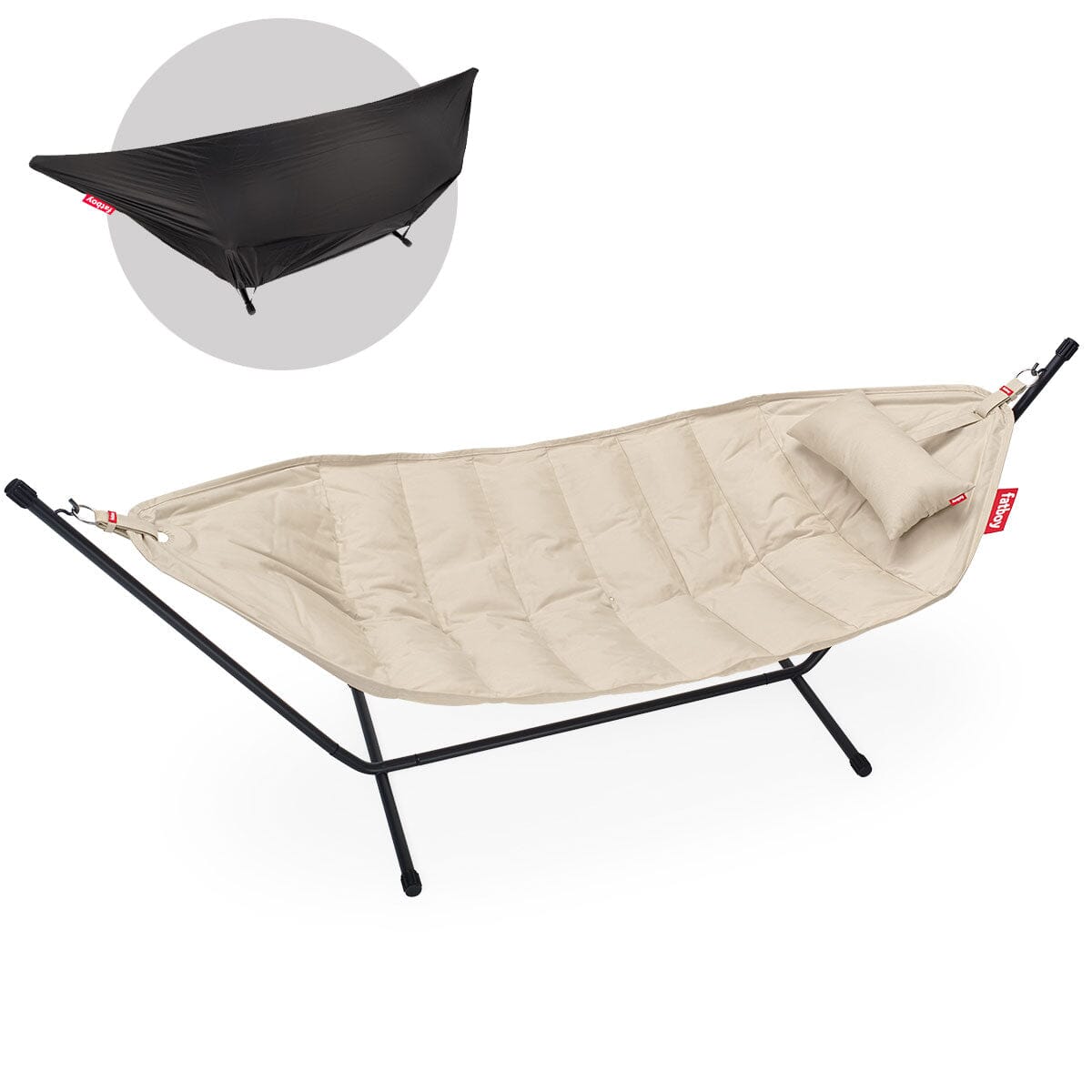 Fatboy Headdemock Superb Deluxe Hamac Outdoor avec structure et têtière Sahara Olefin Black