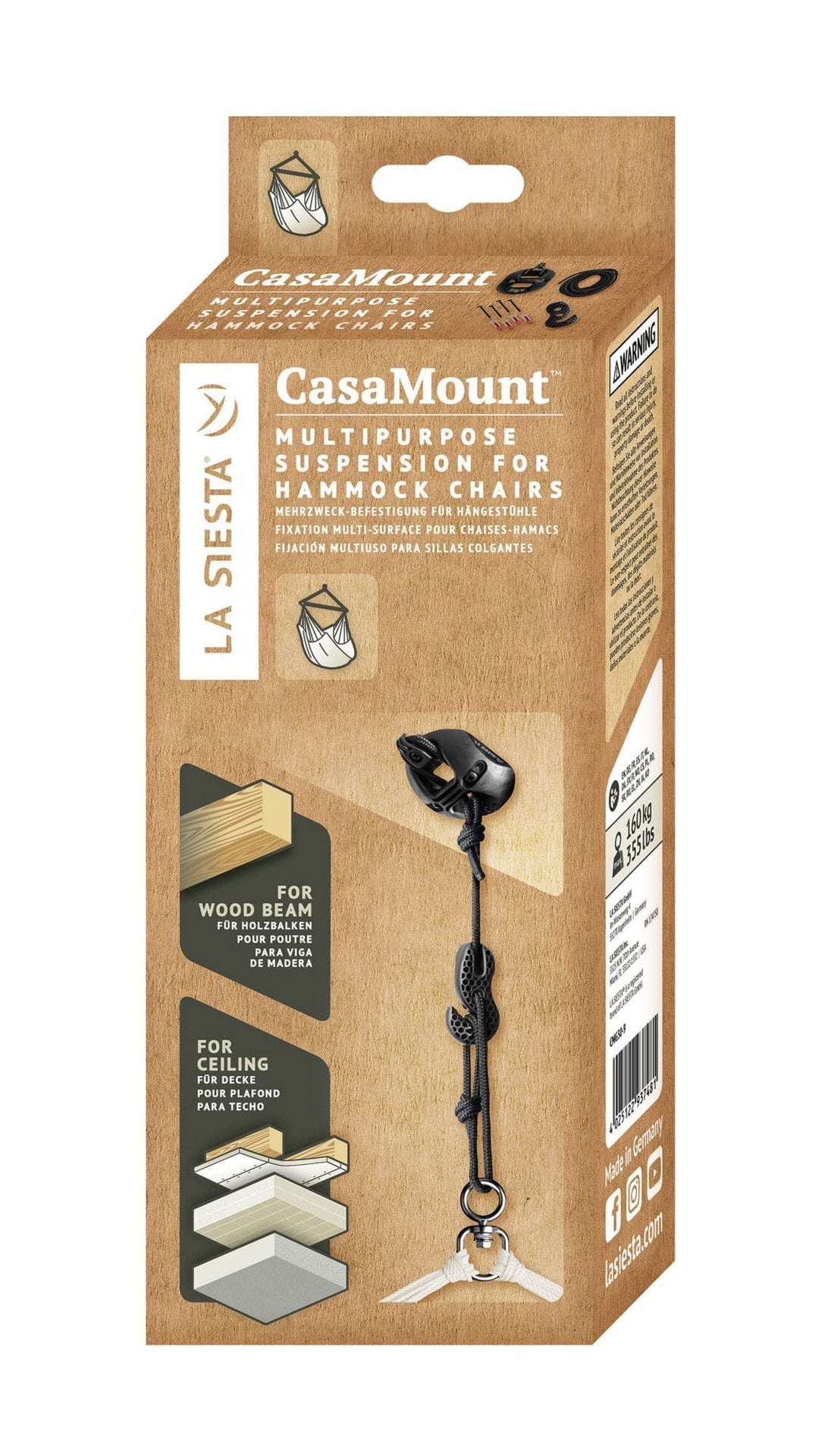 La Siesta CasaMount Kit de fixation pour chaise-hamacs