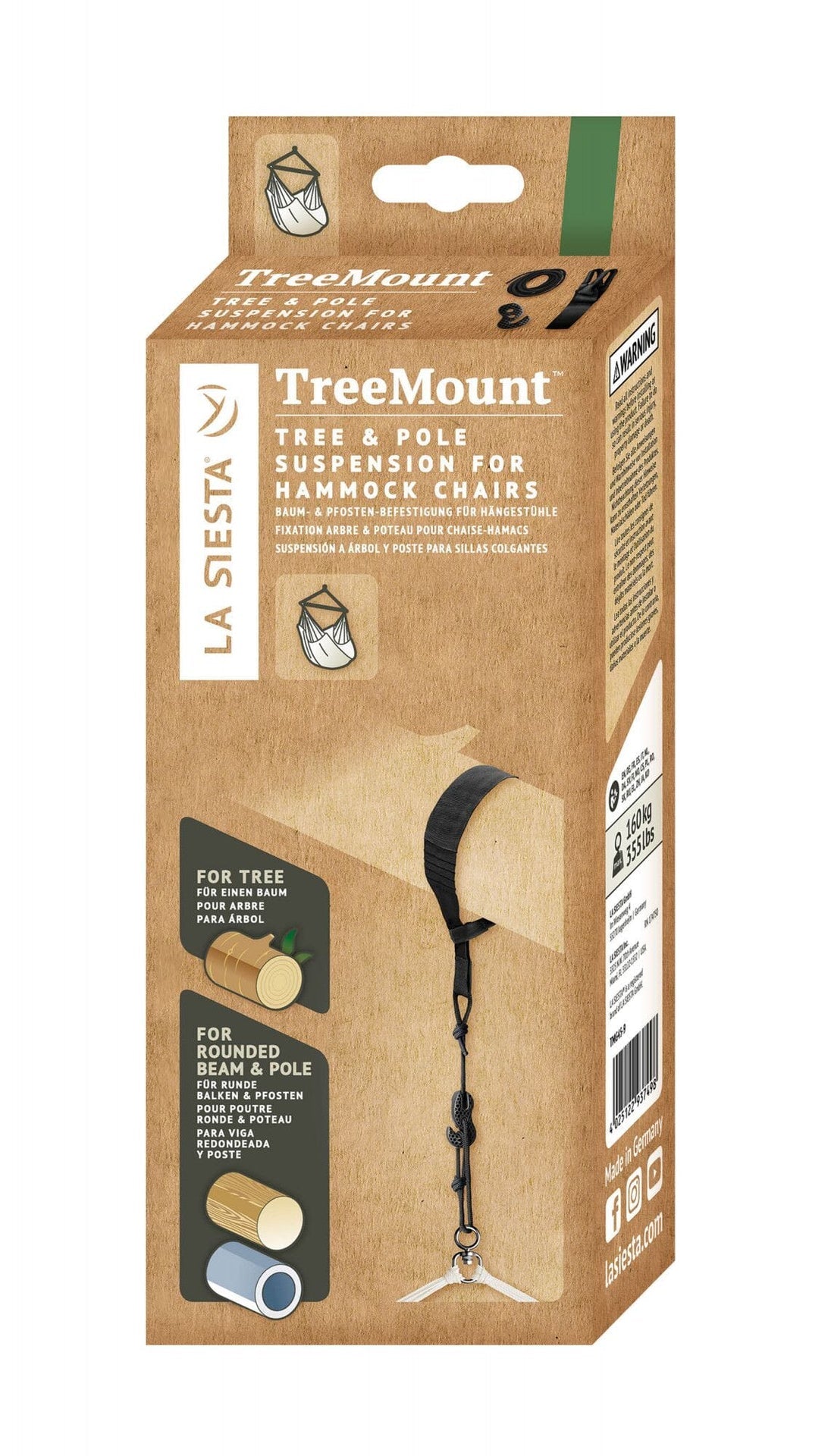 La Siesta TreeMount Kit de fixation pour chaise-hamacs