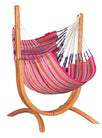 La Siesta Udine Organic Hammock Chair 115cm with Eucalyptus Wood Indoor Stand