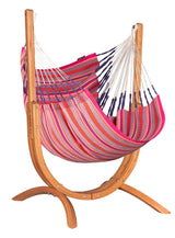 La Siesta Udine Organic Hammock Chair 115cm with Eucalyptus Wood Indoor Stand