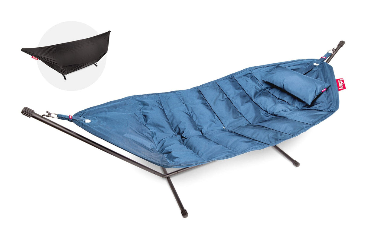 Fatboy Headdemock Deluxe Hamac Outdoor avec structure et têtière Jeans Light blue Polyester 