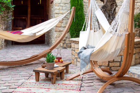 La Siesta Maera Support en bois eucalyptus pour hamacs doubles 