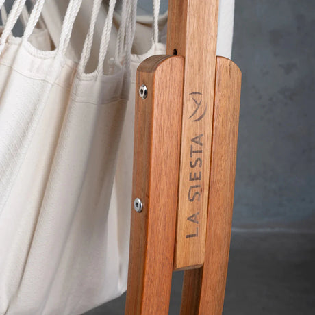La Siesta Udine Chaise Hamac avec support en bois d'eucalyptus 
