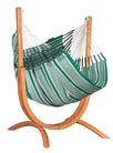 La Siesta Udine Organic Chaise Hamac 115cm avec support en bois d'eucalyptus Indoor Agave 